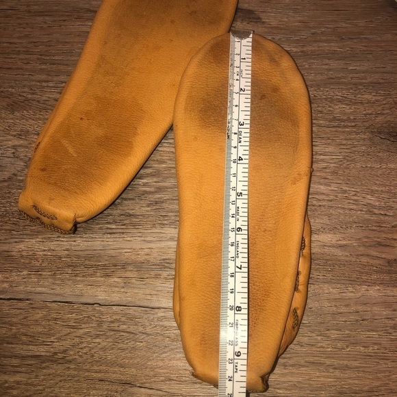 handmade Leather & Cord Moccasins w Insoles 9.5” / Sz 7 - 7.5 GUC - Picture 7 of 7